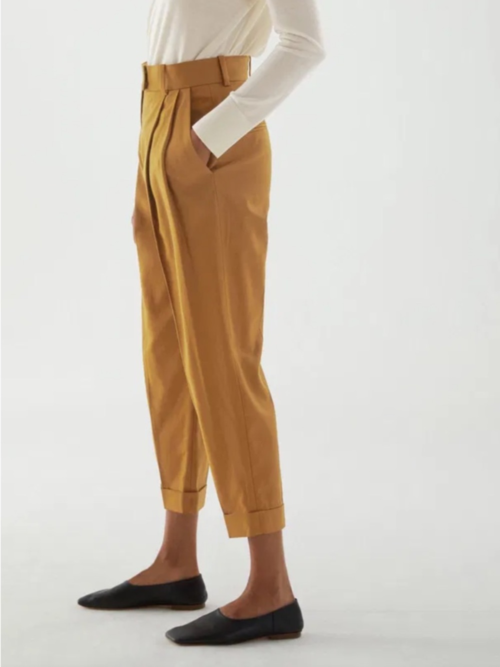 COS Women’s High Waisted Pleated Trousers Pants Sz 10